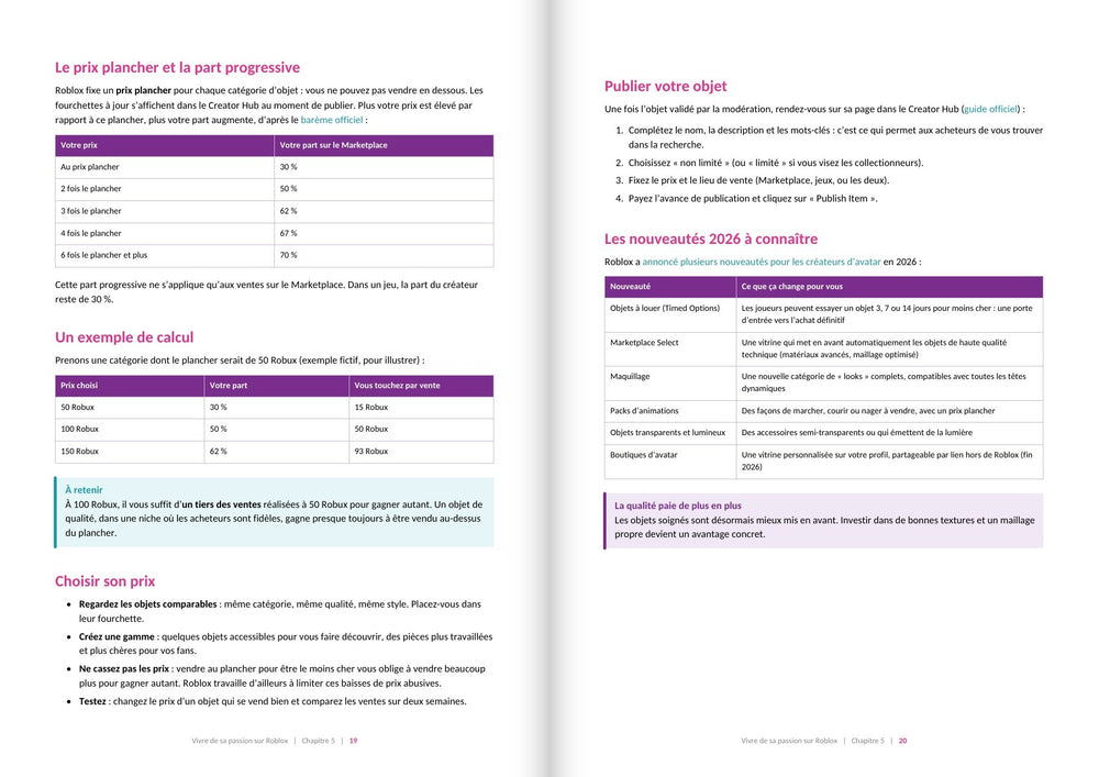 Chapitre 5 – Fixer tes prix et publier