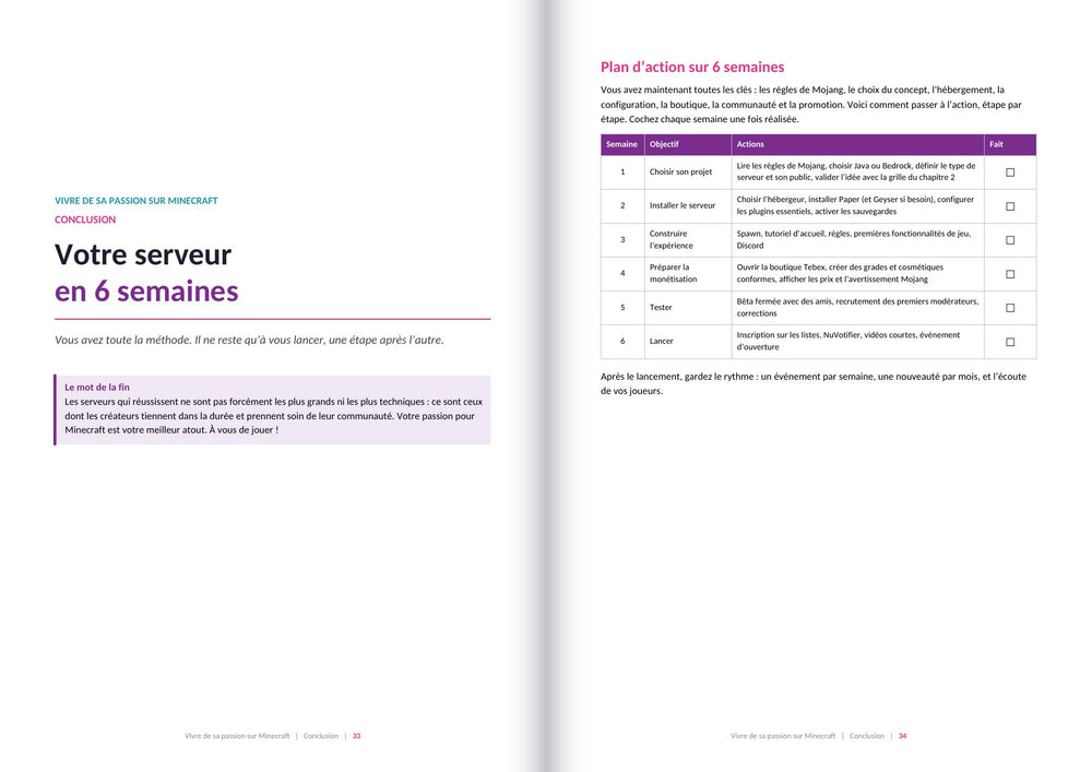 Conclusion – Ton plan d’action sur 6 semaines
