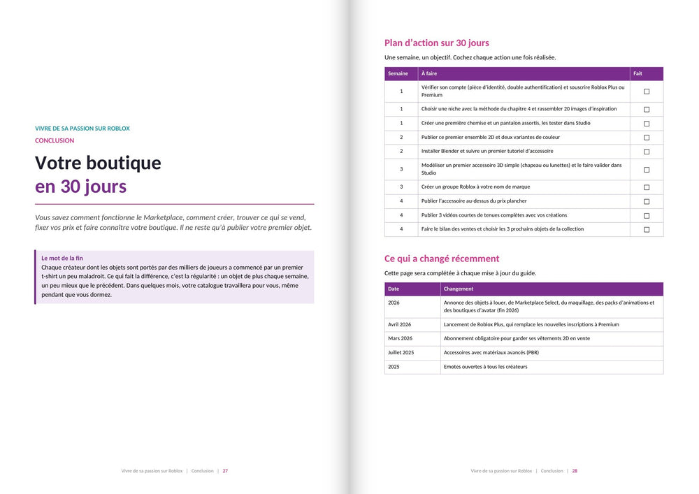 Conclusion – Ton plan d’action sur 30 jours