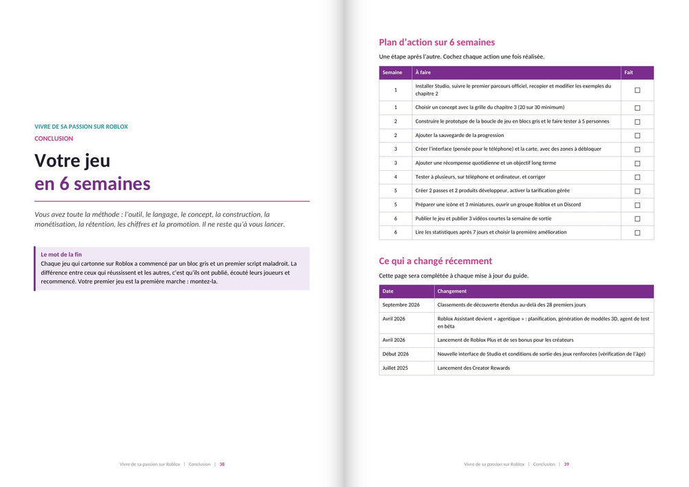 Conclusion – Ton plan d’action sur 6 semaines